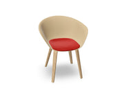 Duna 02 Wood Leg Chair With Seat Cushion Chairs Arper 