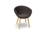 Duna 02 Wood Leg Chair With Full Upholstery Chairs Arper 