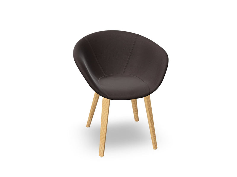 Duna 02 Wood Leg Chair With Full Upholstery Chairs Arper 