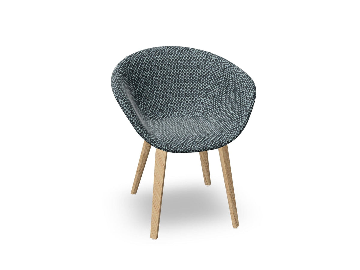 Duna 02 Wood Leg Chair With Front Upholstery Chairs Arper 