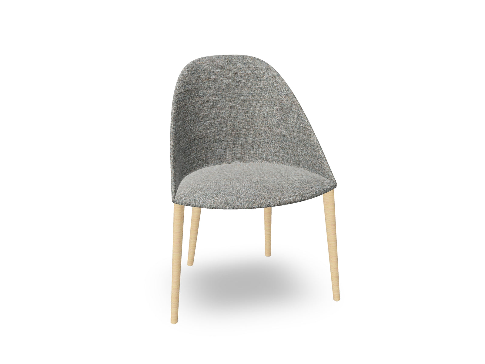 Cila Fully Upholstered Chair With Timber Oak Four-leg Base