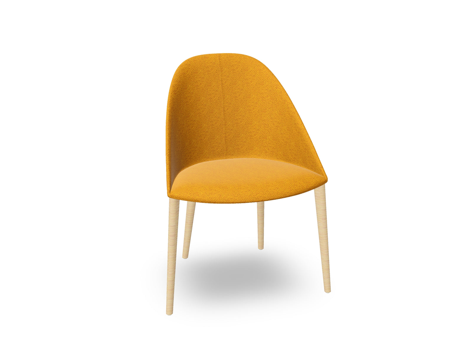 Cila Fully Upholstered Chair With Timber Oak Four-leg Base