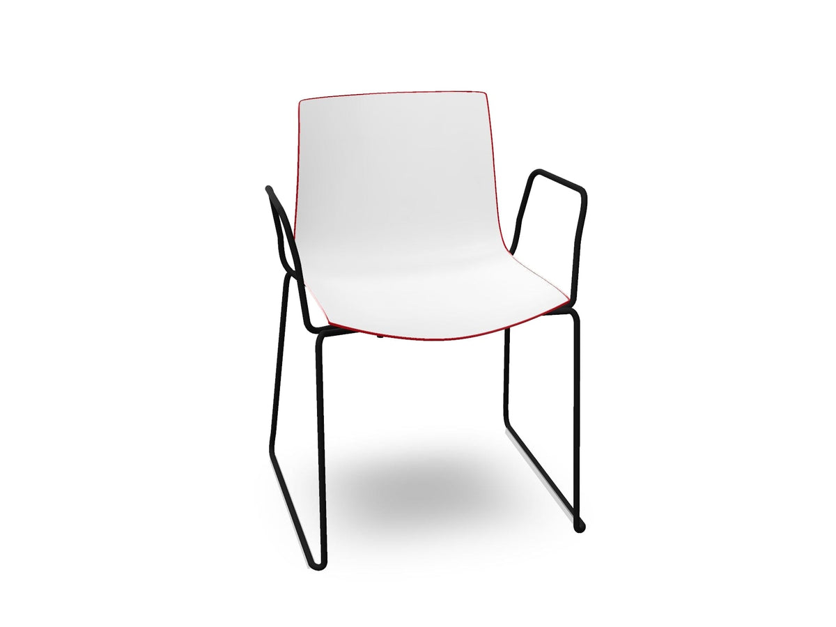 Catifa 46 Polypropylene Bi-Color Sled Base Chair Side/Dining Arper 