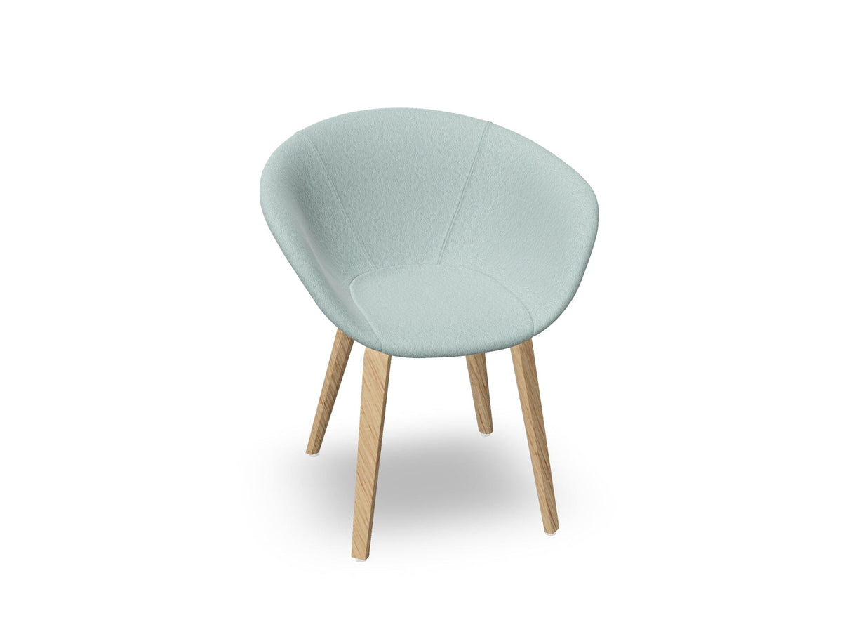 Duna 02 Wood Leg Chair With Front Upholstery Chairs Arper 