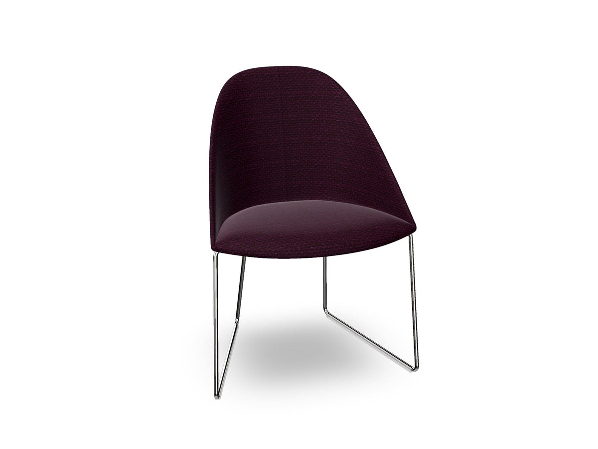 Cila Fully Upholstered Chair With Sled Base Chairs Arper 