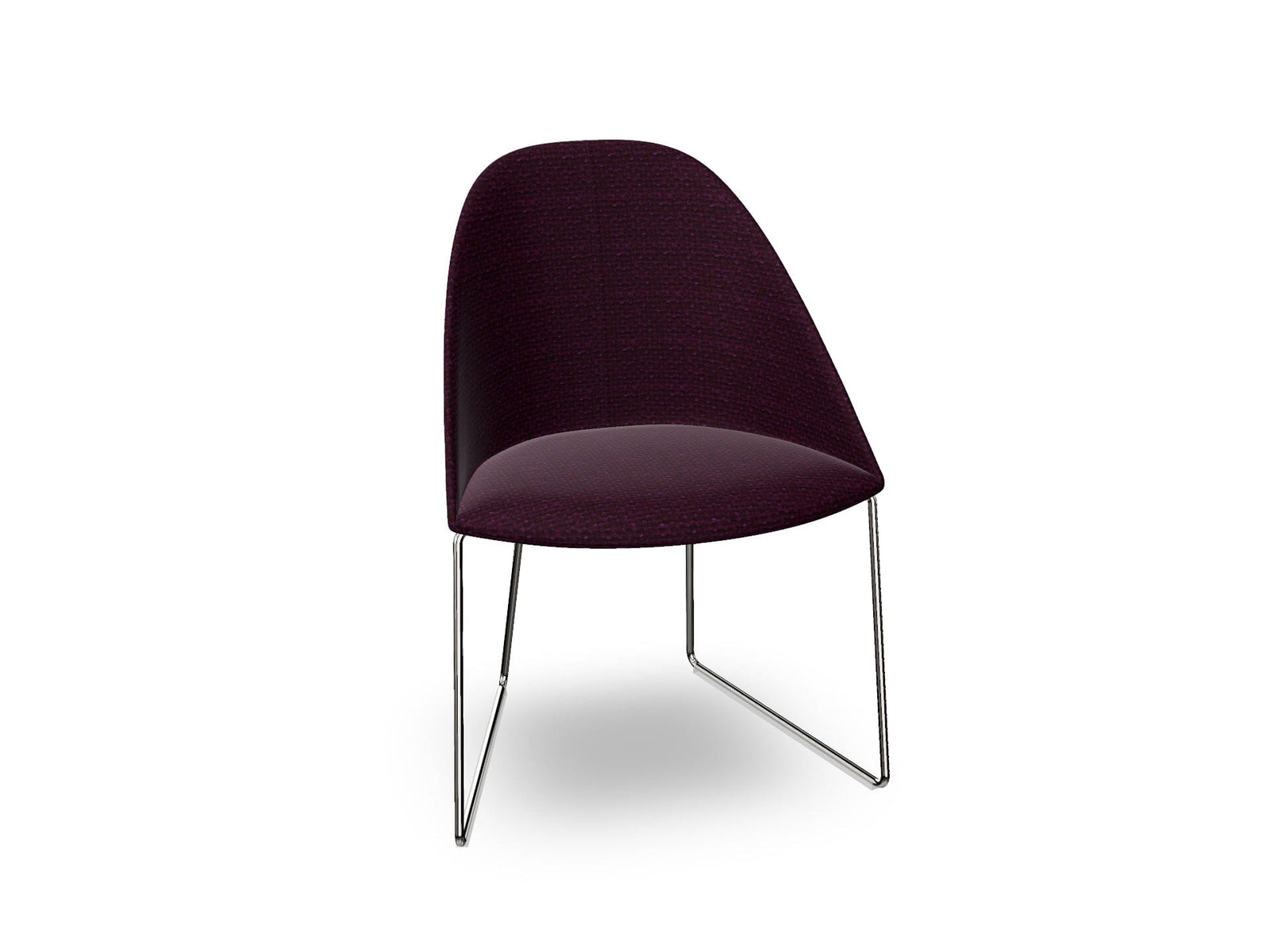 Cila Fully Upholstered Chair With Sled Base Chairs Arper 