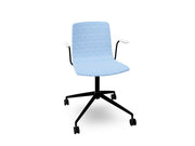 Aava 02 Fixed Trestle Base Chair With Fully Upholstered Chairs Arper 
