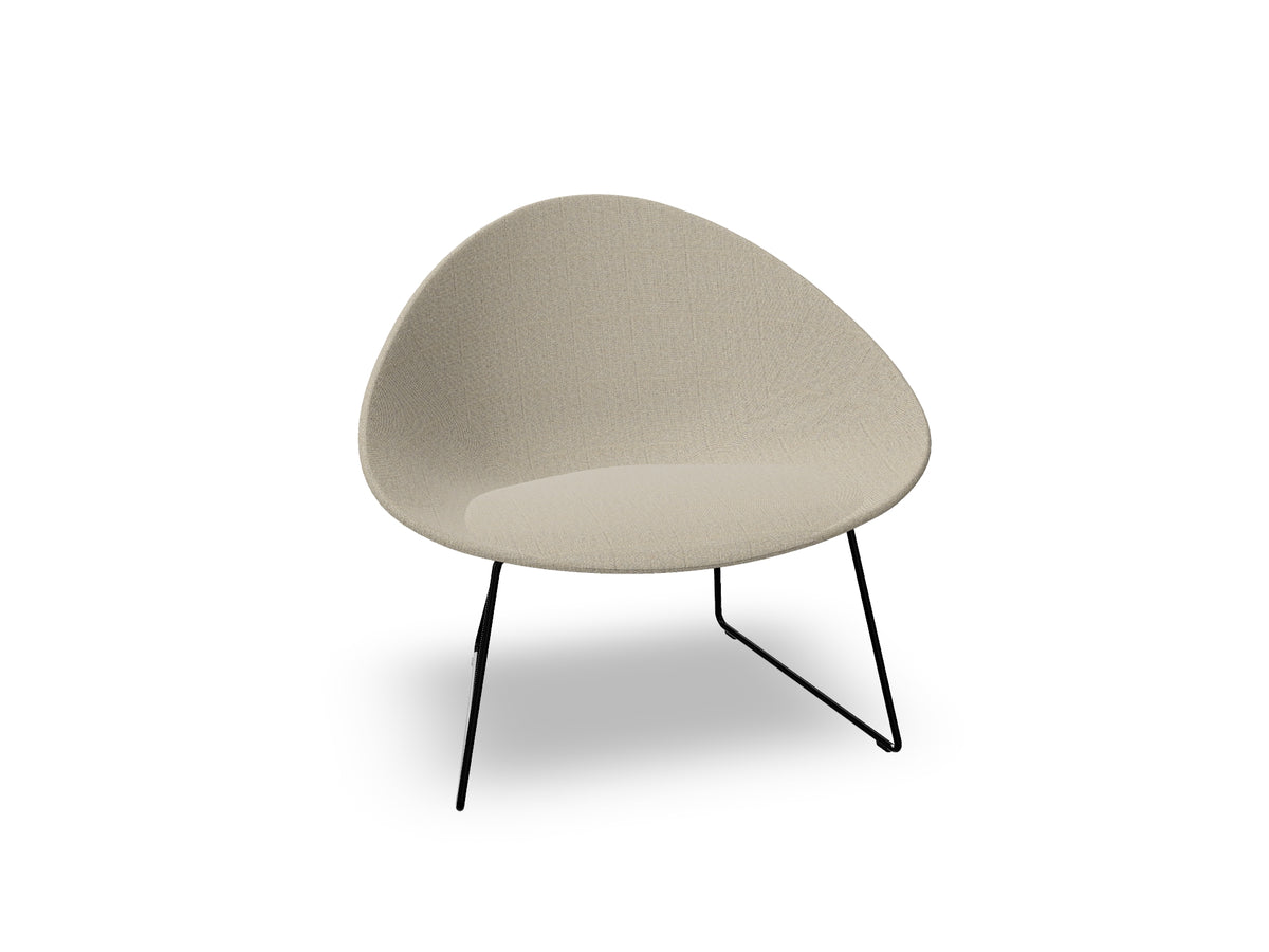 Adell Sled Base Lounge Chair With Fully Upholstered