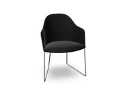 Cila Fully Upholstered Armchair With Sled Base Chairs Arper 