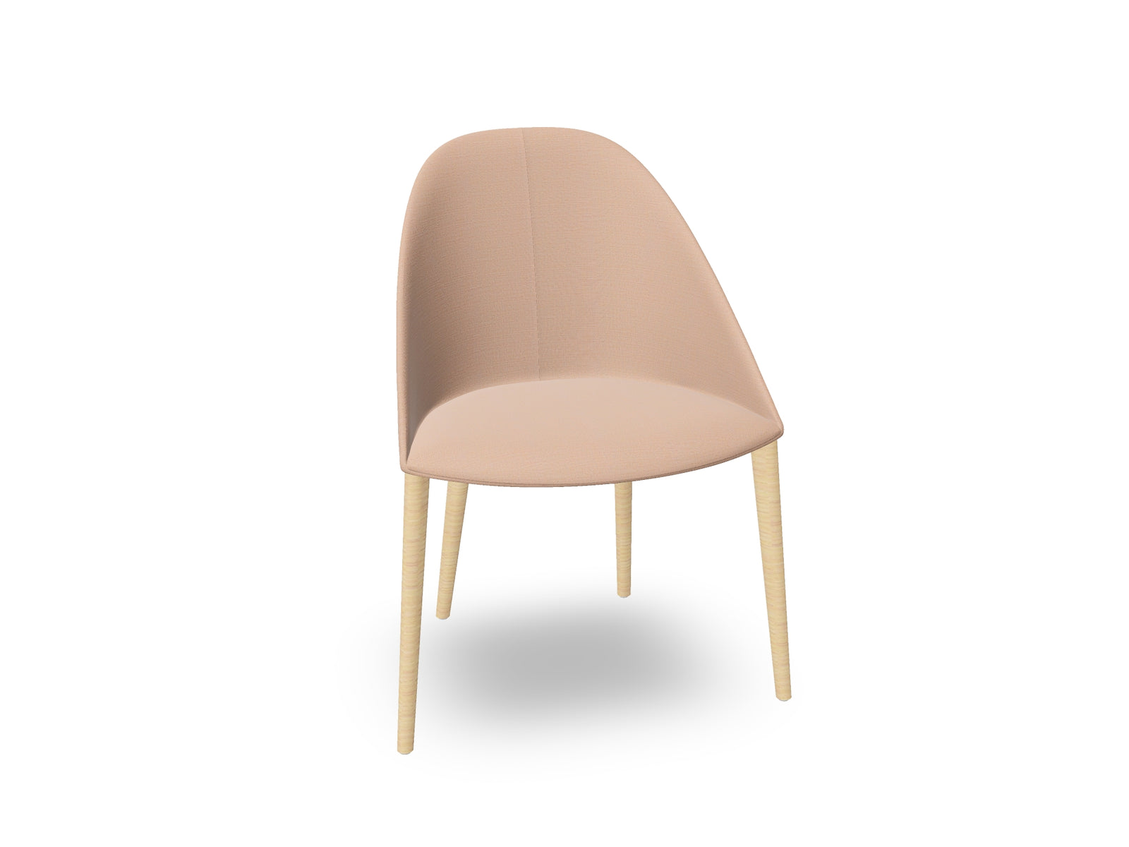 Cila Fully Upholstered Chair With Timber Oak Four-leg Base