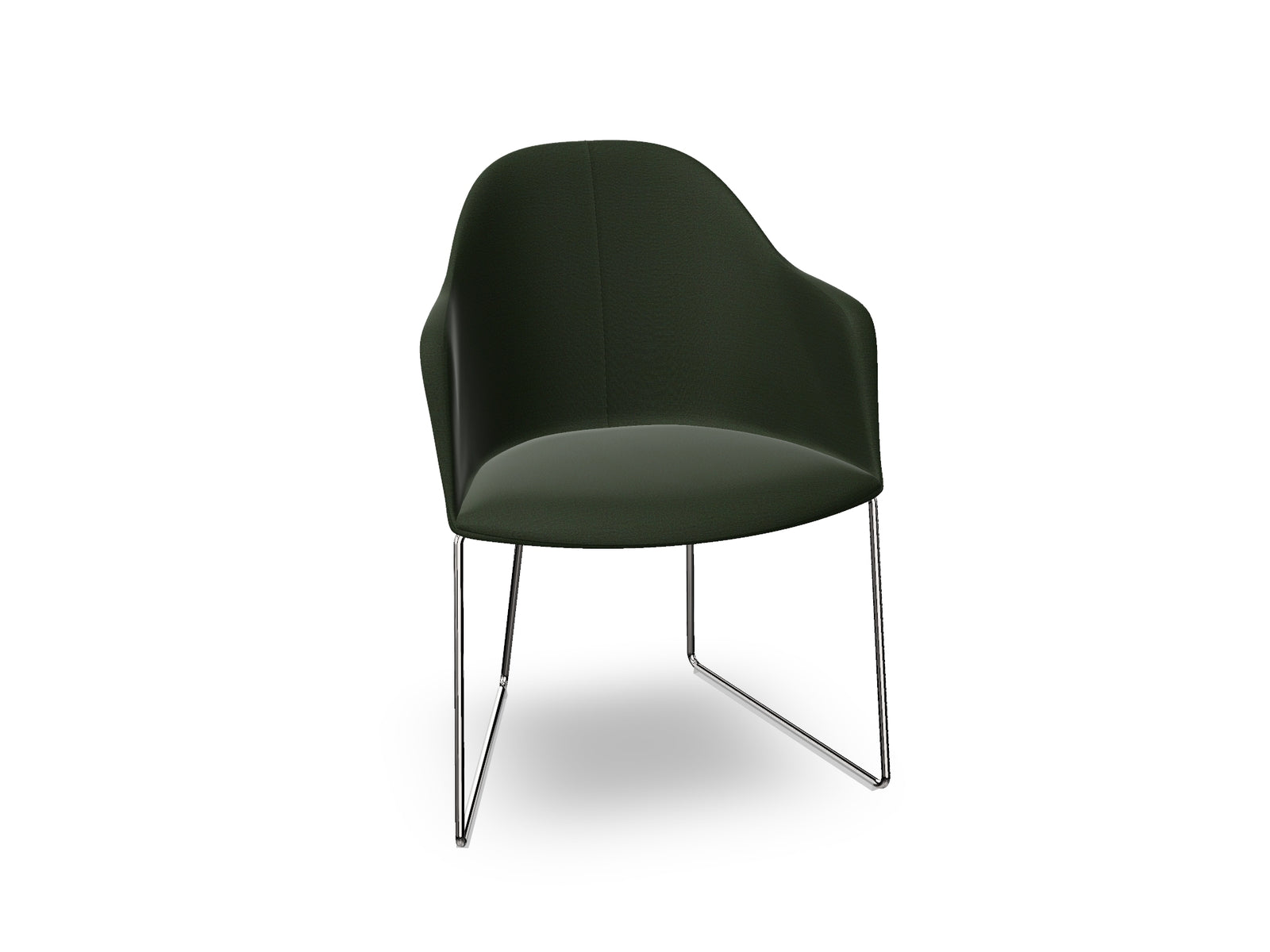 Cila Fully Upholstered Armchair With Sled Base