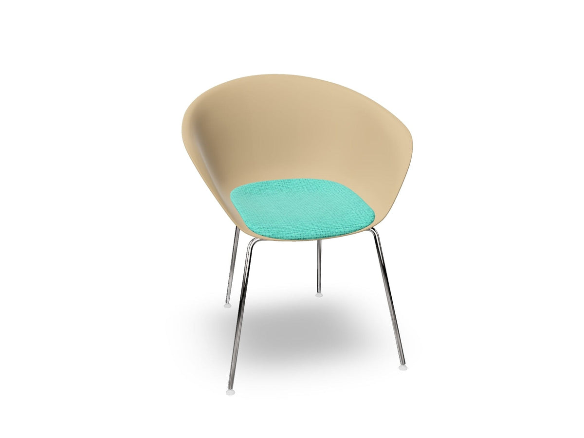 Duna 02 Four Leg Chair With Seat Cushion Chairs Arper 