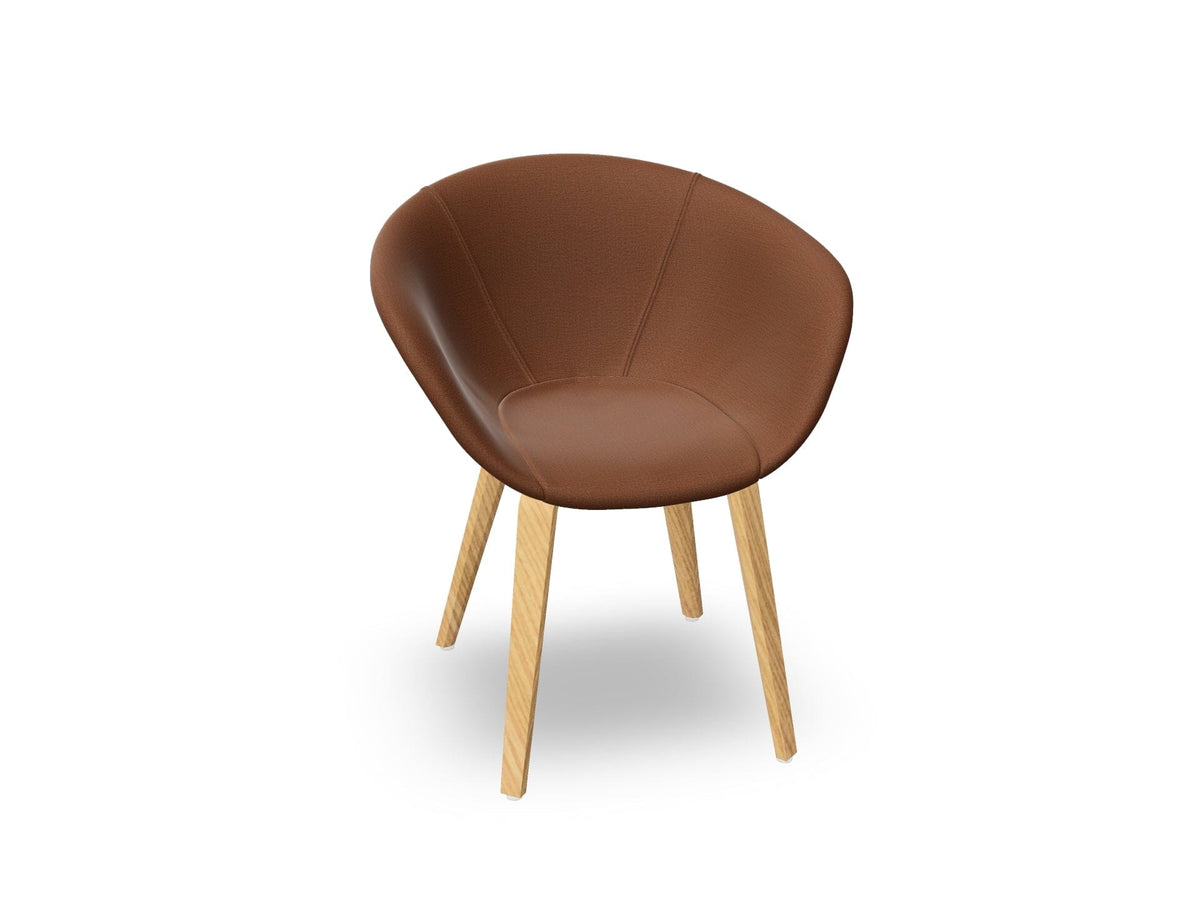 Duna 02 Wood Leg Chair With Full Upholstery Chairs Arper 