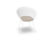 Duna 02 Sled Base Chair With Seat Cushion Chairs Arper 