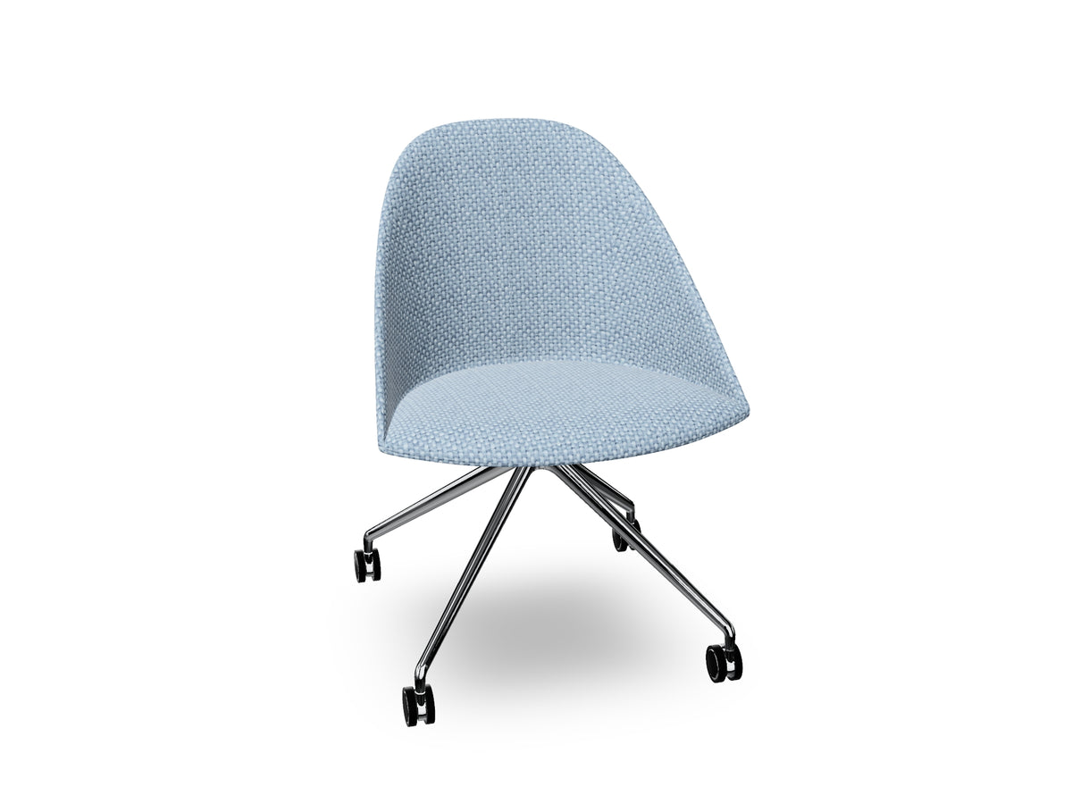 Cila Fully Upholtered Chair With Fixed Trestle Base