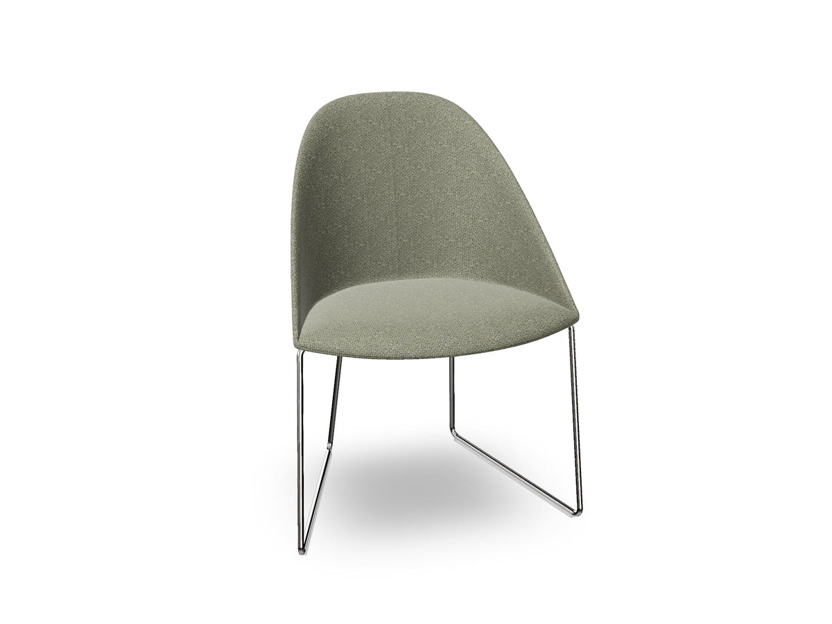 Cila Fully Upholstered Chair With Sled Base Chairs Arper 