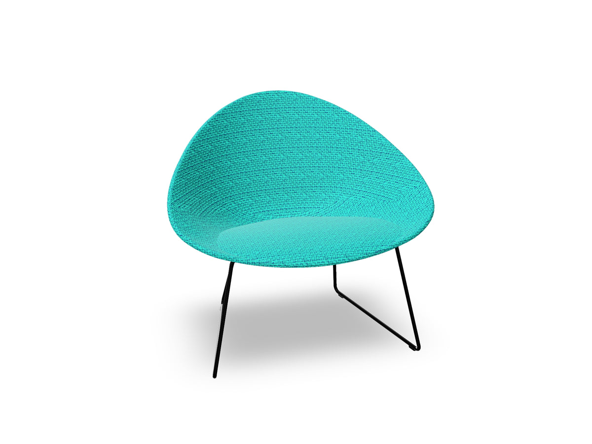 Adell Sled Base Lounge Chair With Fully Upholstered