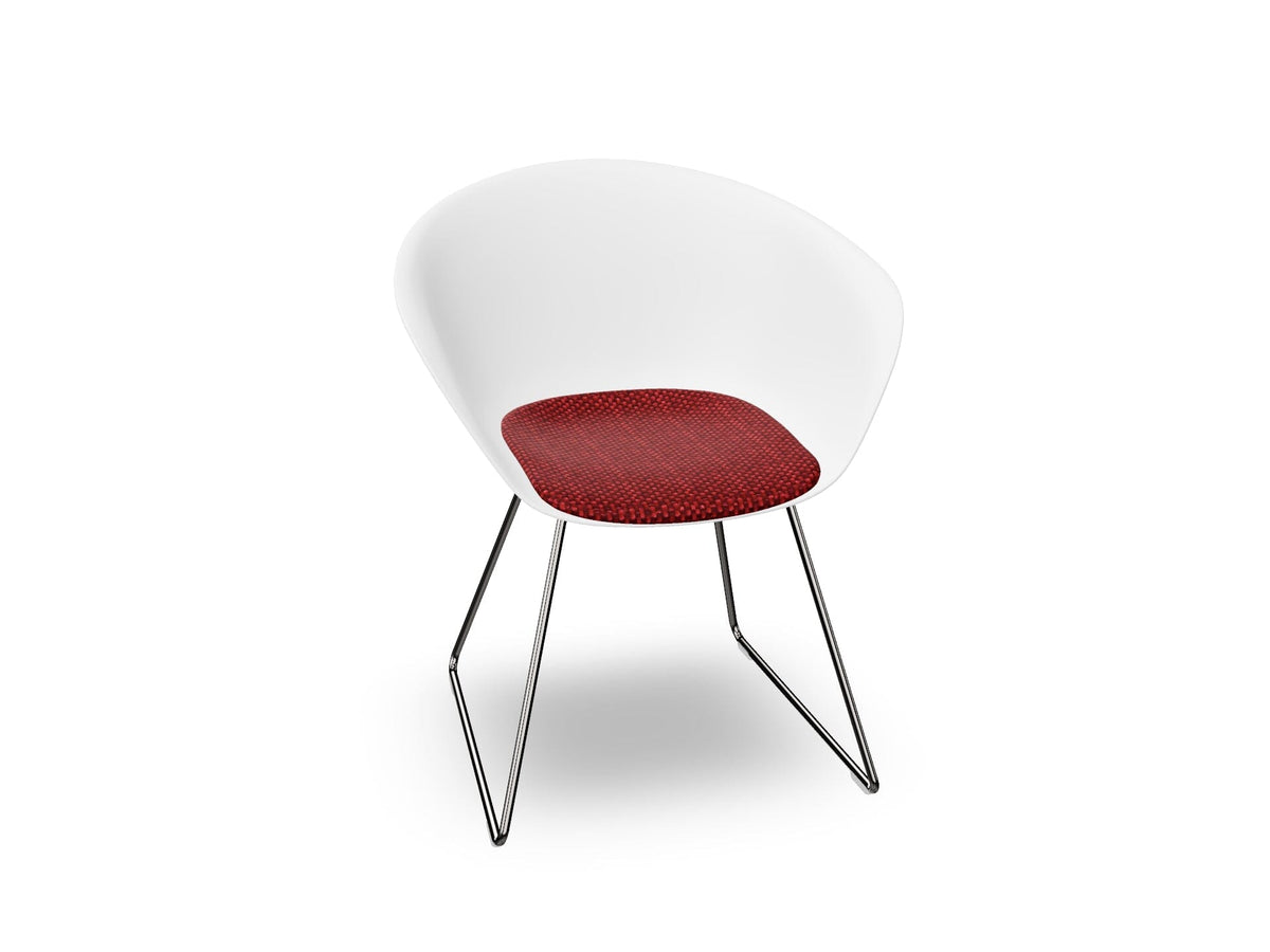 Duna 02 Sled Base Chair With Seat Cushion Chairs Arper 