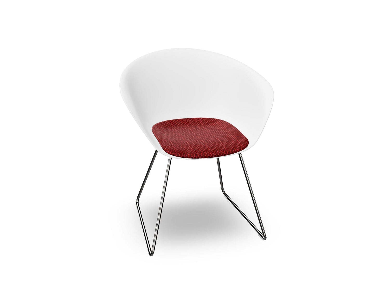 Duna 02 Sled Base Chair With Seat Cushion Chairs Arper 