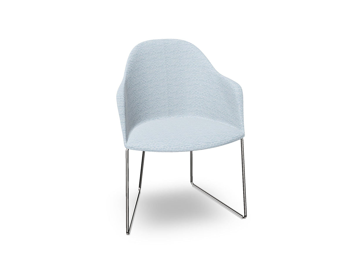 Cila Fully Upholstered Armchair With Sled Base Chairs Arper 