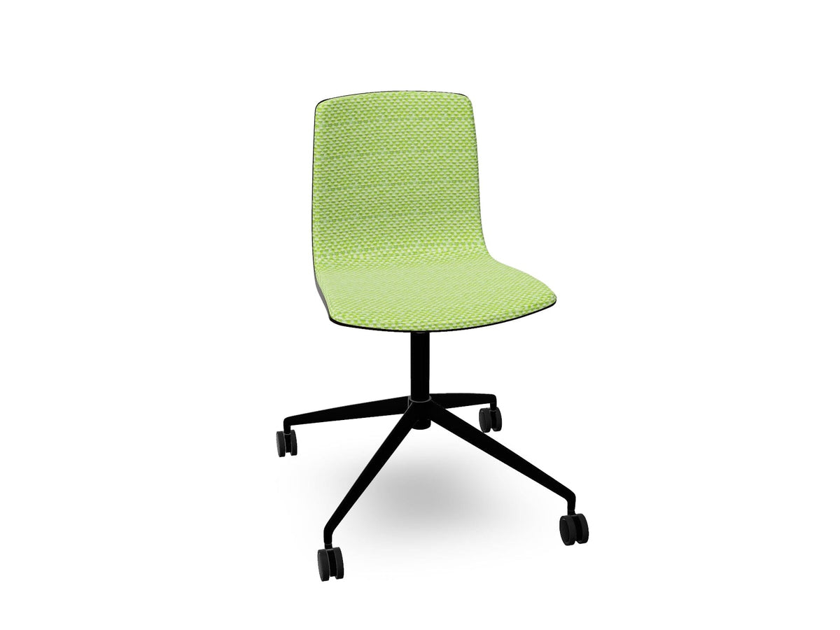 Aava 02 Fixed Trestle Base Wood Chair With Front Upholstery Chairs Arper 