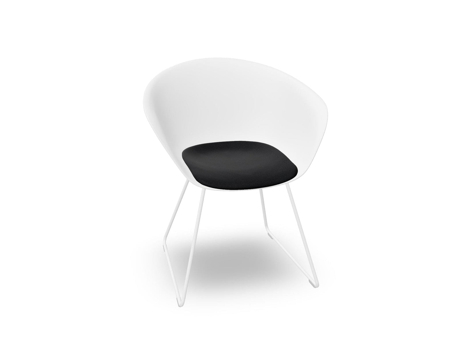Duna 02 Sled Base Chair With Seat Cushion Chairs Arper 