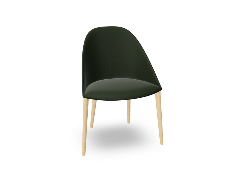 Cila Fully Upholstered Chair With Timber Oak Four-leg Base
