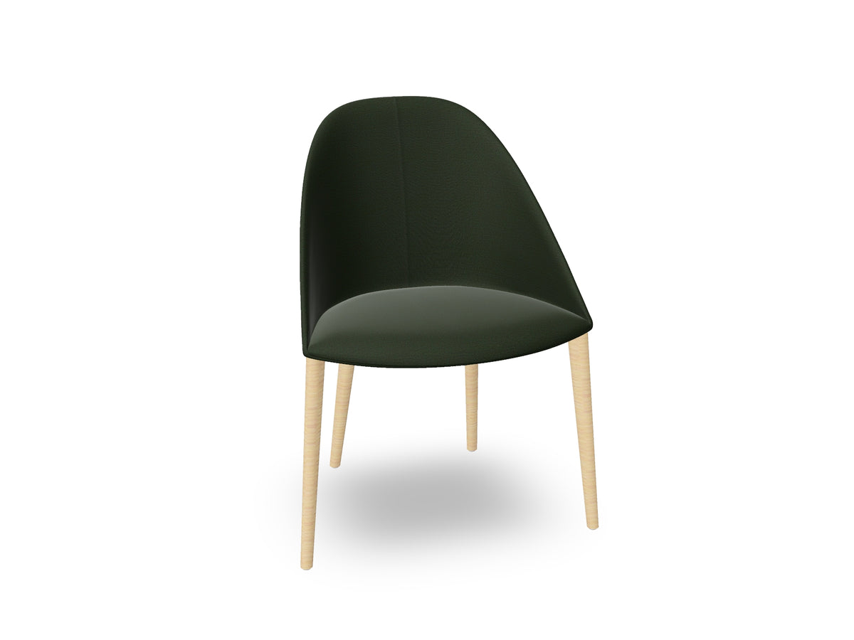 Cila Fully Upholstered Chair With Timber Oak Four-leg Base