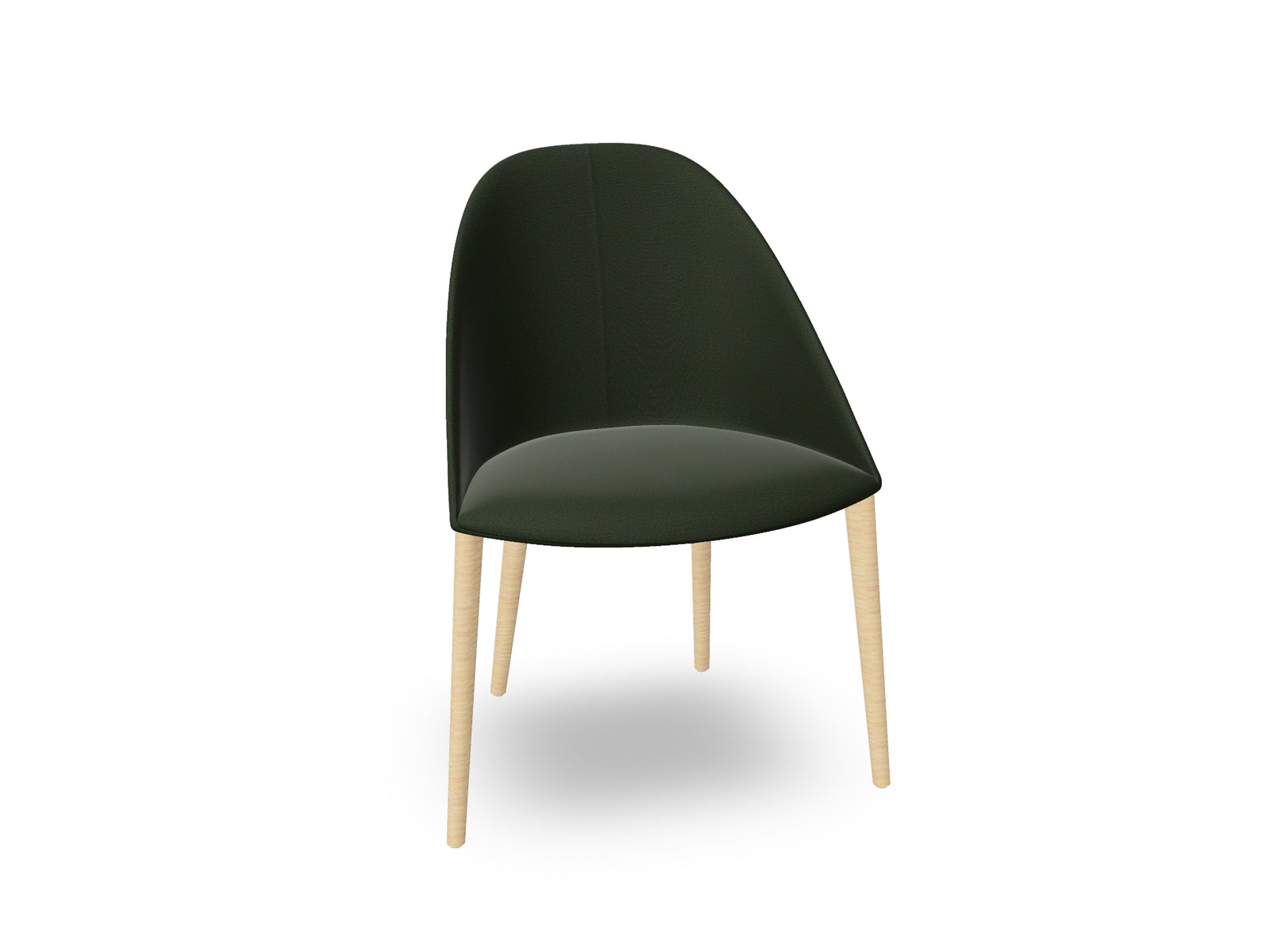Cila Fully Upholstered Chair With Timber Oak Four-leg Base