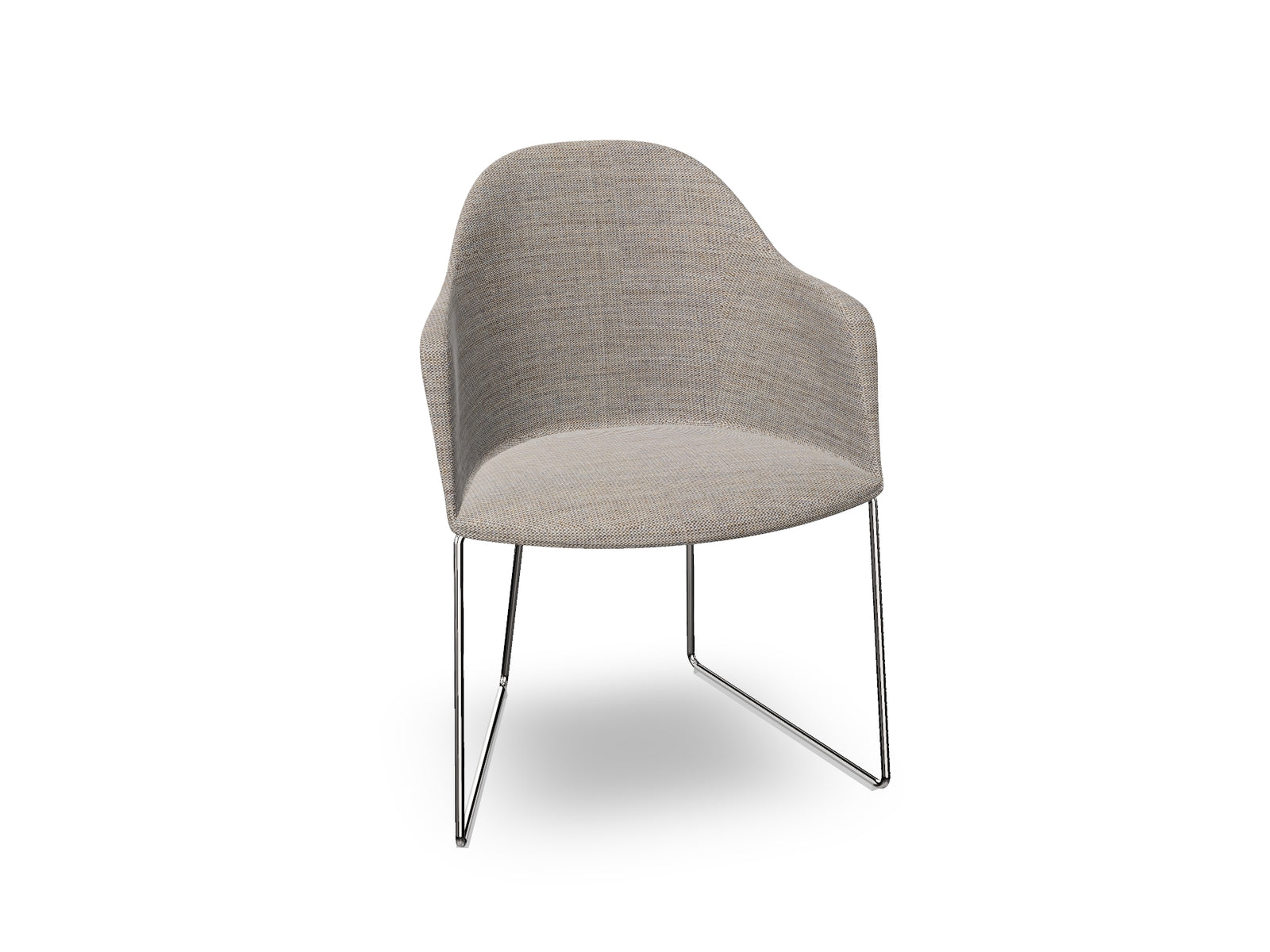 Cila Fully Upholstered Armchair With Sled Base