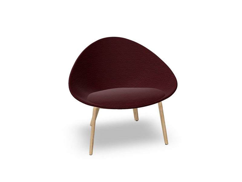 Adell 4 Leg Wood Lounge Chair With Fully Upholstered lounge chair Arper 