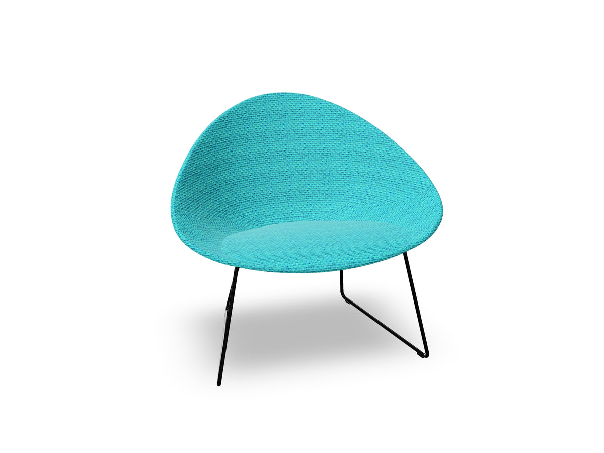 Adell Sled Base Lounge Chair With Fully Upholstered