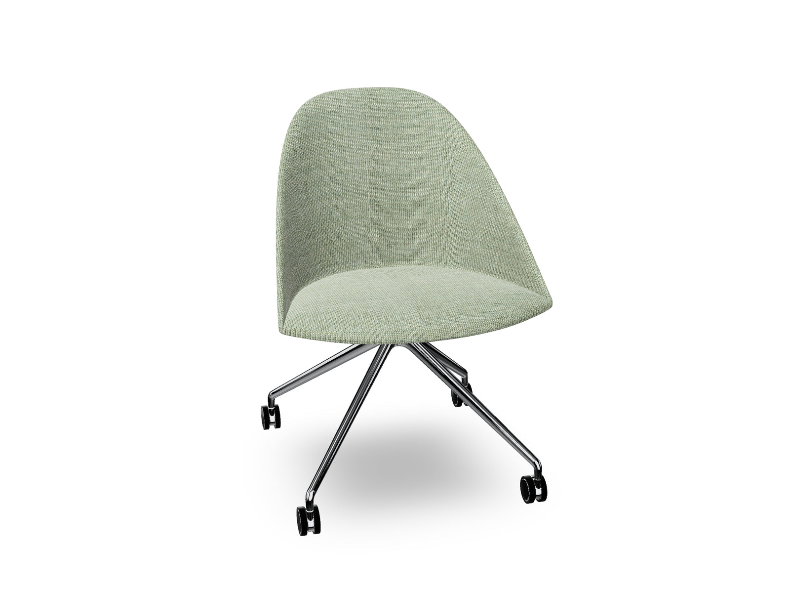 Cila Fully Upholtered Chair With Fixed Trestle Base