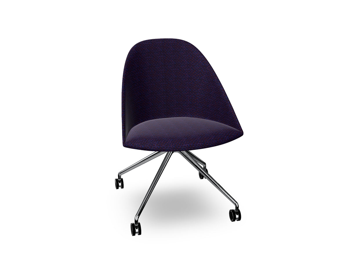 Cila Fully Upholtered Chair With Fixed Trestle Base