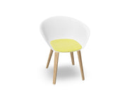 Duna 02 Wood Leg Chair With Seat Cushion Chairs Arper 