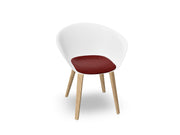 Duna 02 Wood Leg Chair With Seat Cushion Chairs Arper 