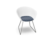 Duna 02 Sled Base Chair With Seat Cushion Chairs Arper 