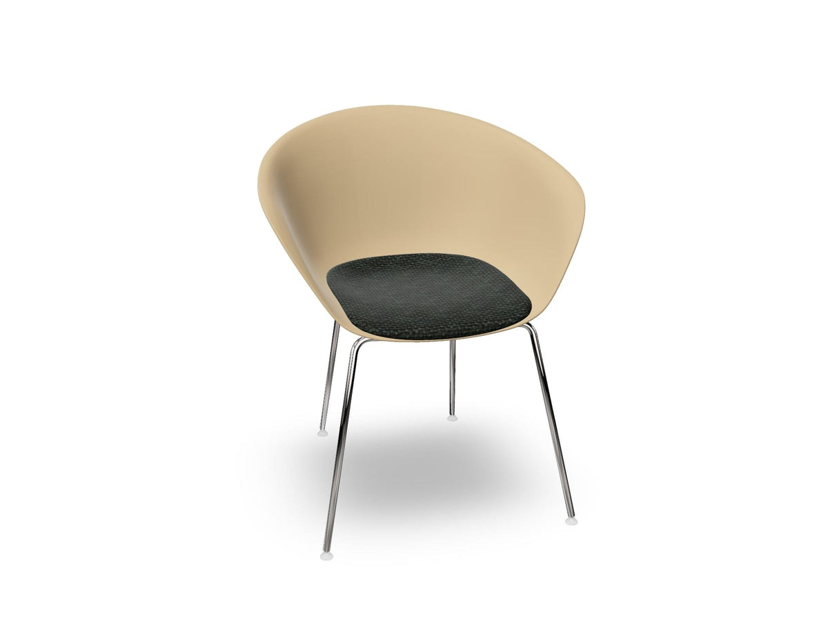 Duna 02 Four Leg Chair With Seat Cushion Chairs Arper 