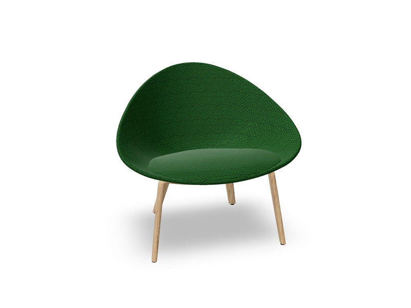 Adell 4 Leg Wood Lounge Chair With Fully Upholstered lounge chair Arper 