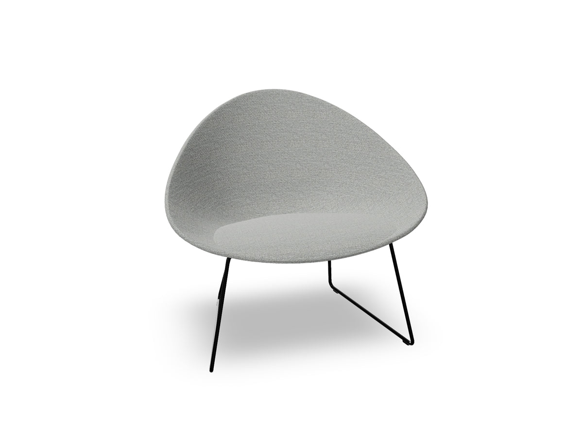 Adell Sled Base Lounge Chair With Fully Upholstered