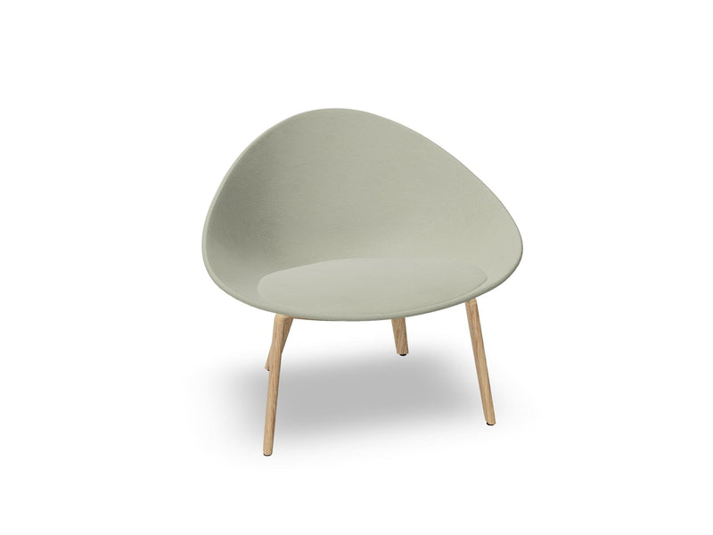 Adell 4 Leg Wood Lounge Chair With Fully Upholstered lounge chair Arper 