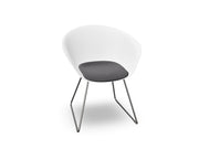 Duna 02 Sled Base Chair With Seat Cushion Chairs Arper 