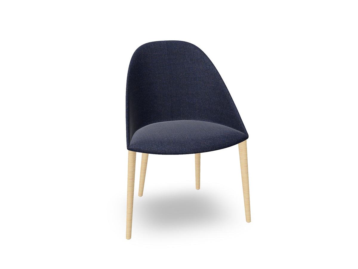 Cila Fully Upholstered Chair With Timber Oak Four-leg Base