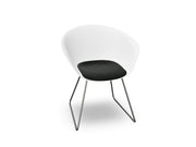 Duna 02 Sled Base Chair With Seat Cushion Chairs Arper 