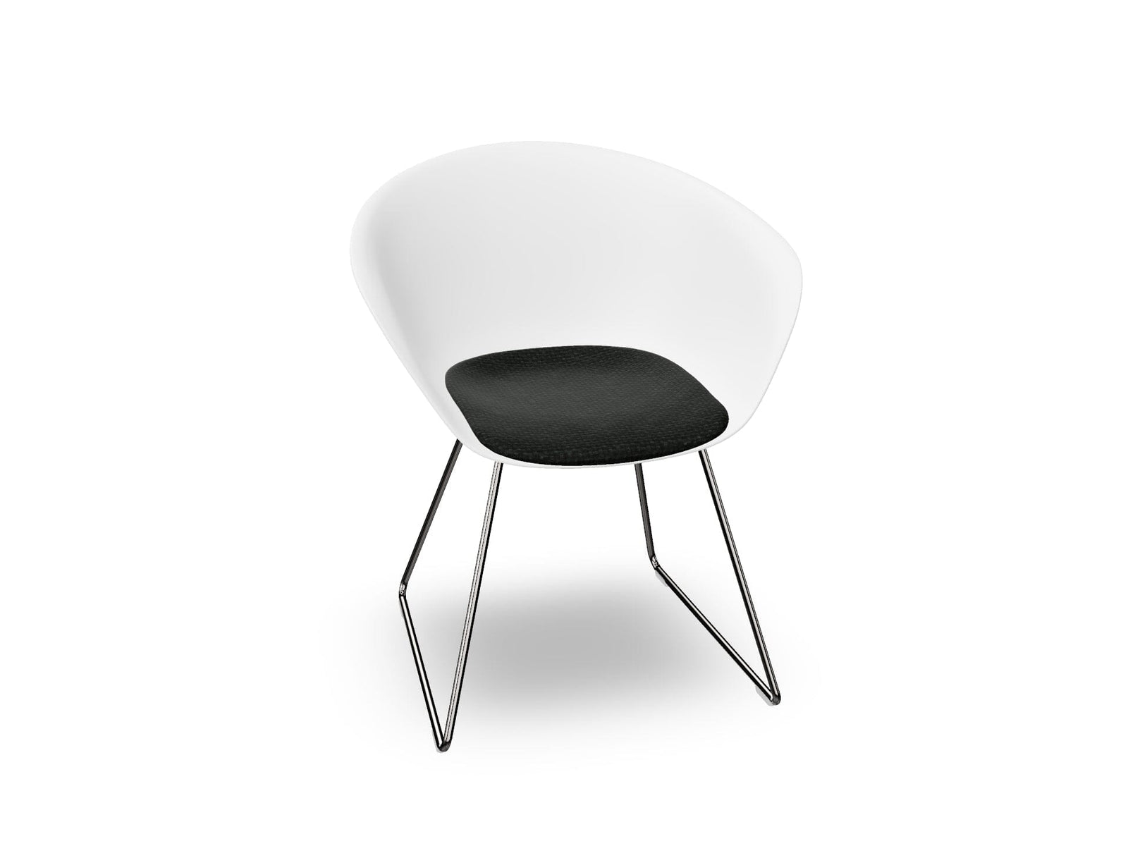 Duna 02 Sled Base Chair With Seat Cushion Chairs Arper 