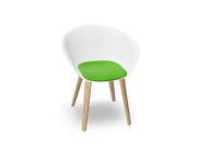 Duna 02 Wood Leg Chair With Seat Cushion Chairs Arper 