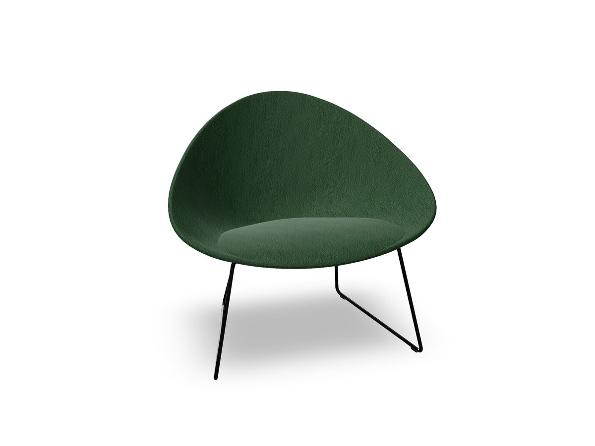 Adell Sled Base Lounge Chair With Fully Upholstered