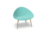 Adell 4 Leg Wood Lounge Chair With Fully Upholstered lounge chair Arper 