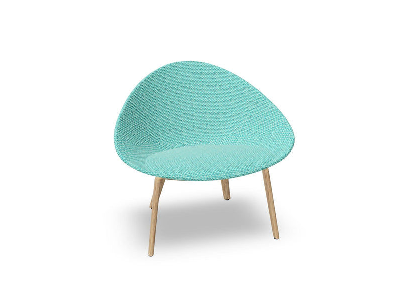 Adell 4 Leg Wood Lounge Chair With Fully Upholstered lounge chair Arper 
