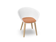 Duna 02 Wood Leg Chair With Seat Cushion Chairs Arper 